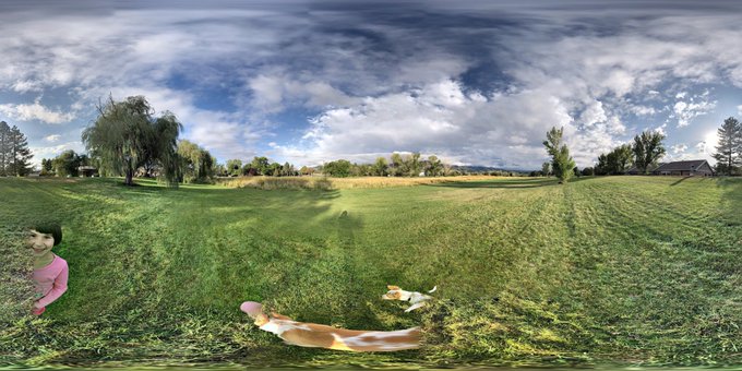 Big Cottonwood Regional Park Photosphere with Detached Puppy Tail and Ghost Girl