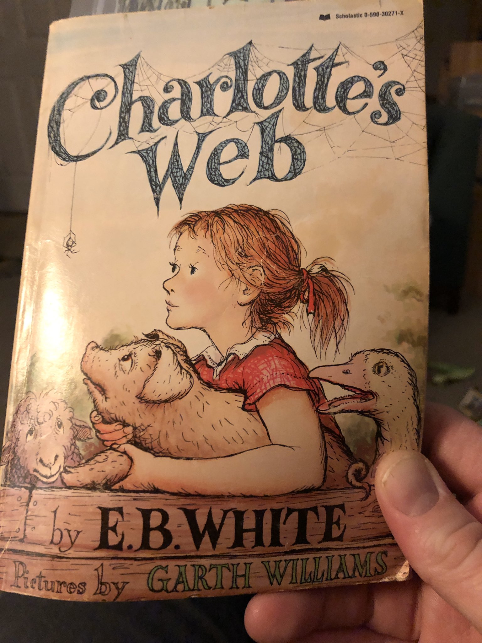 Holding Charlotte’s Web in my hand