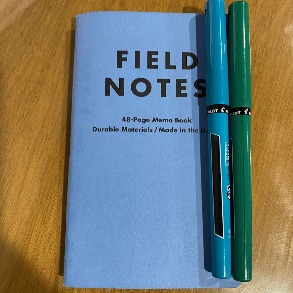 new blue notebook